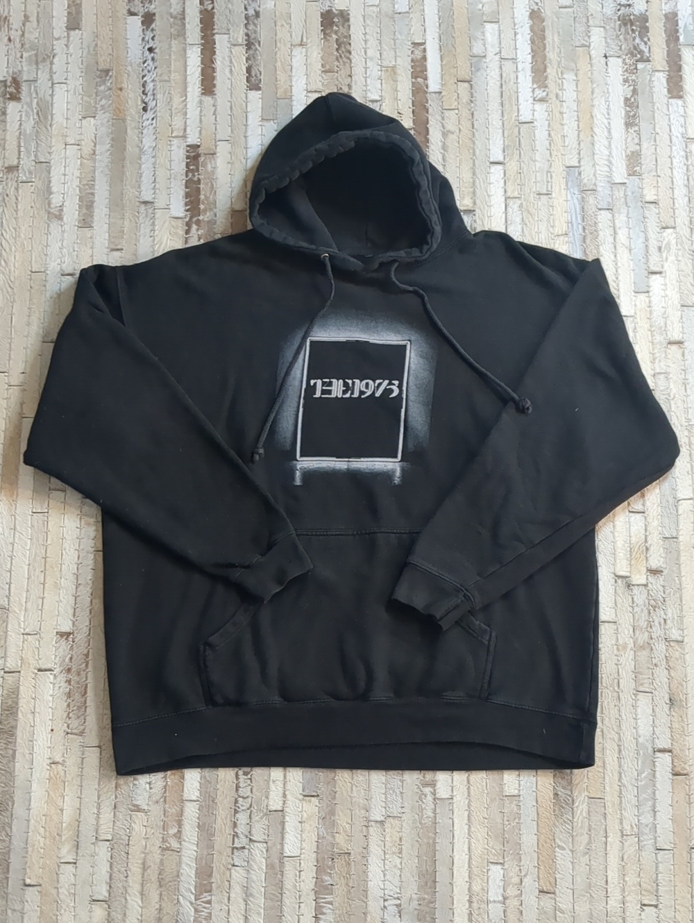 The 1975 Men's 2X Official Merchandise Black Hooded Sweatshirt